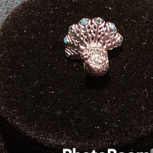 925 Silver Peacok Charm - Picture 2 of 4